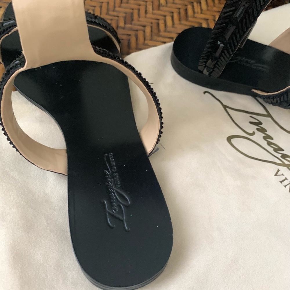 Black Vince Camuto Black beaded Gladiator Sandal - Picture 8 of 10